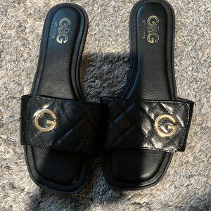 GBG black sandals size 7.5